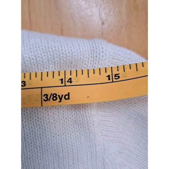 Coldwater Creek S Women's Long Cardigan Ivory Gold w/ Embroidery Toggle Buttons - Picture 15 of 16